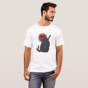 Cats as Warrior Samurai - Choose background color T-Shirt