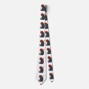 Cats as Warrior Samurai - Choose background color Tie