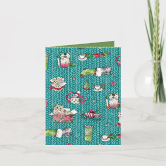 Cats at Christmas Holiday Card