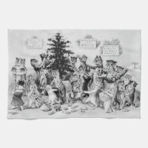 Cats at Christmas Louis Wain