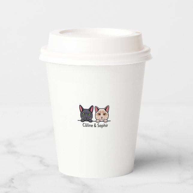 Cats at home paper cups (Front)
