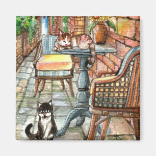 Cats at the Back Alley Magnet