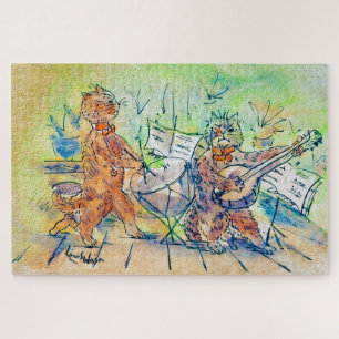 Cats Band, Louis Wain Jigsaw Puzzle