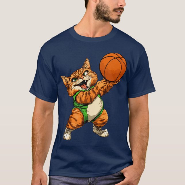 Cats basketball player / basketball cat T-Shirt (Front)