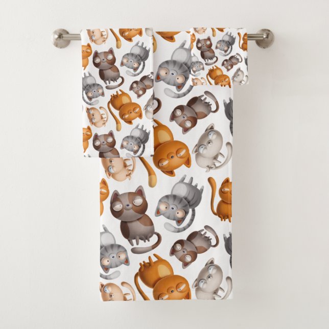 Cats Bath Towel Set (Insitu)