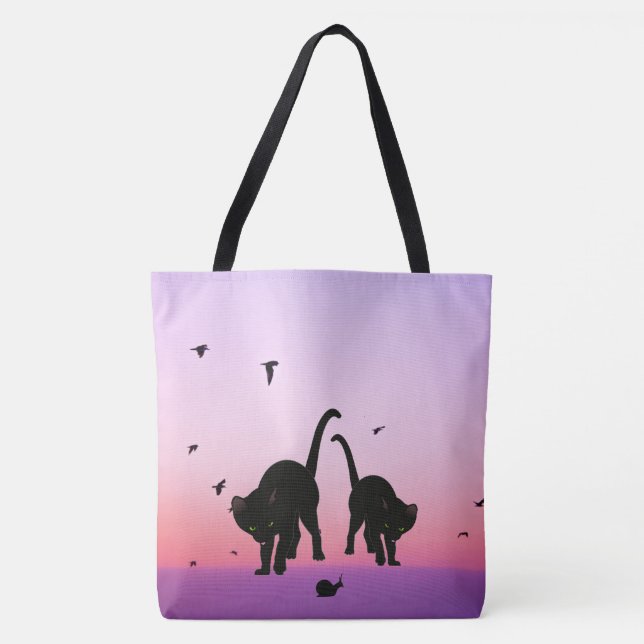 Cats Beach Bag Tote Carry-all (Front)