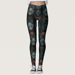 Cats Beautiful Dark Custom lovers Personalise  Leggings