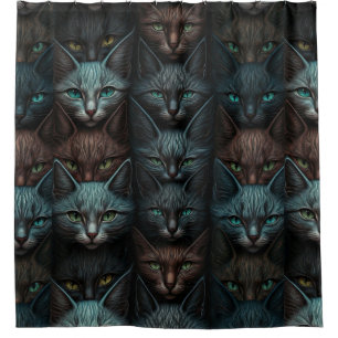 Cats Beautiful Dark Emo Goth lovers Shower Curtain