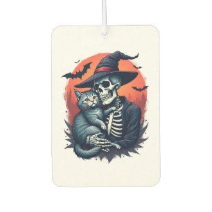 Cats Because People are Creepy Halloween Skeleton Car Air Freshener