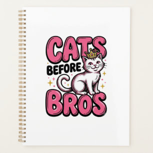 Cats Before Bros Vintage Cat Crown Shirt Design_1 Planner