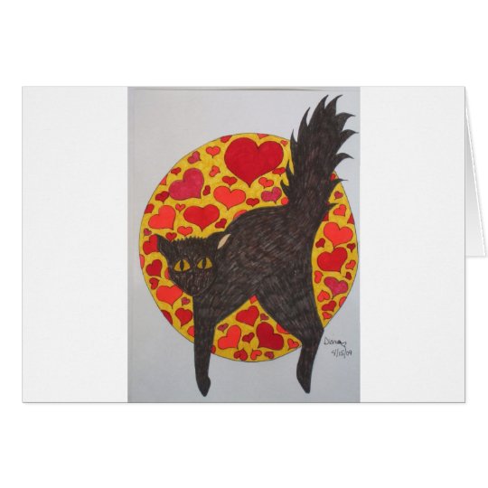 Cats - Black Hearts Card
