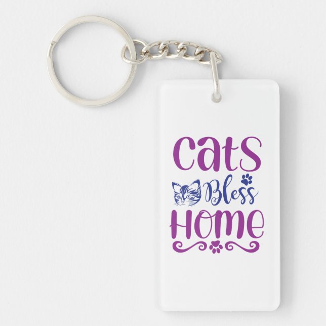 Cats Bless Home: Keychains (Front)