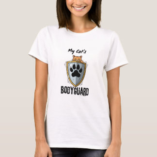 Cat's Bodyguard | Funny Protector Pet Parent theme T-Shirt