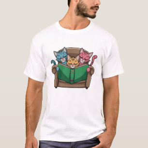 Cats Book T-Shirt