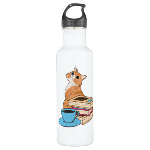 Cats, Books and Coffee Cute  710 Ml Water Bottle