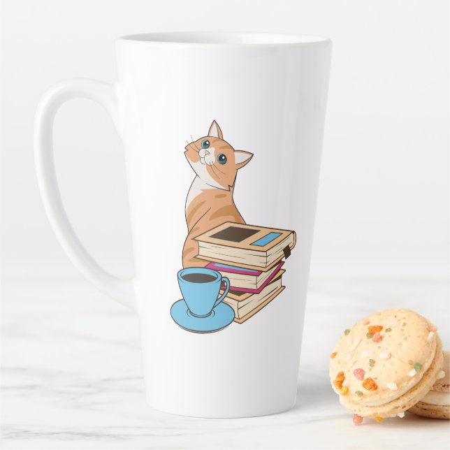 Cats, Books and Coffee Cute Coffee Mug (In Situ)