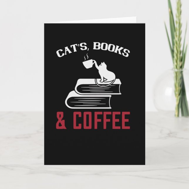 Cats Books & Coffee Card (Front)