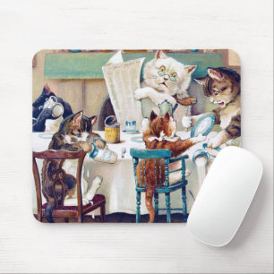 Cat's Breakfast Time, Louis Wain Mouse Mat
