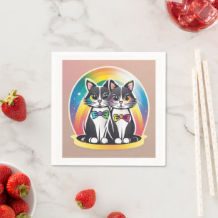 Cats  BRIDE AND GROOM   Napkin