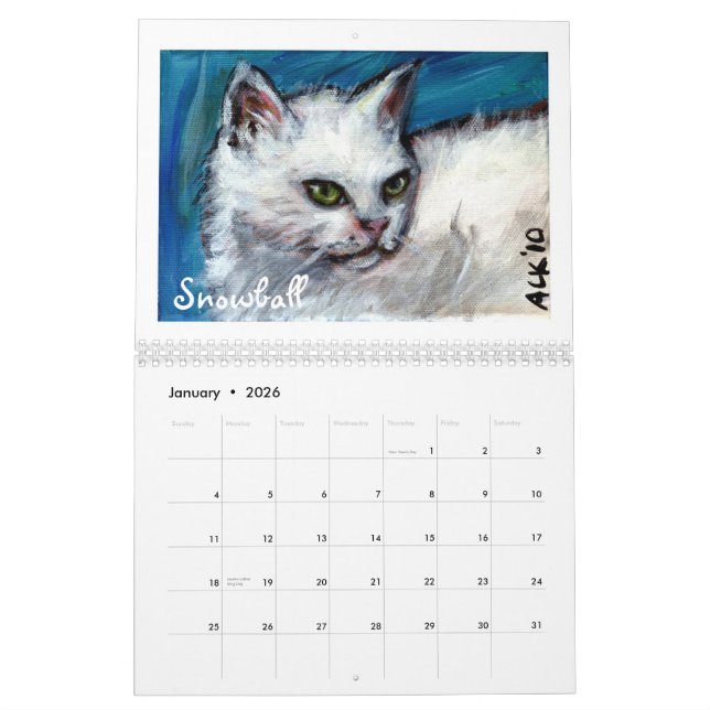 Cats by Angie 2012 Calendar (Jan 2026)