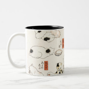 Cats by Utagawa Kuniyoshi Two-Tone Coffee Mug