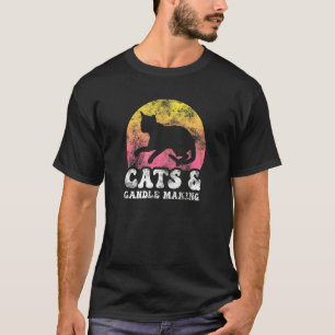 Cats & Candle Making Vintage Retro Hobby T-Shirt