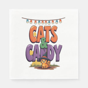 Cats & Candy Napkin