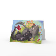 Cats, Cardinals and Roses / Get Well Card