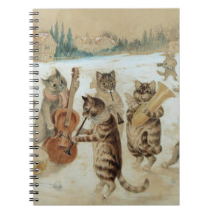 Cats Carol Singing by Louis Wain  Notebook