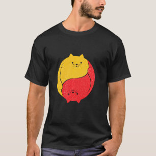 Cats Cat Funny Cute Hilarious Yin Yang Chubby T-Shirt