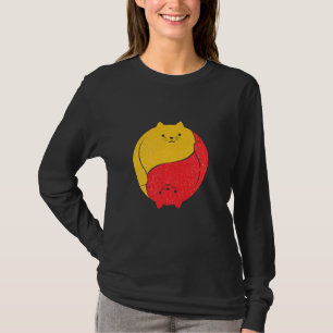 Cats Cat Funny Cute Hilarious Yin Yang Chubby T-Shirt