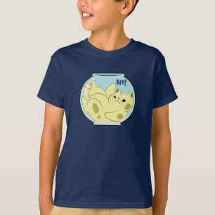 Cats - Cat In A Fishbowl says Hi T-Shirt