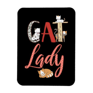 Cats - Cat Lady Cat Lover Magnet