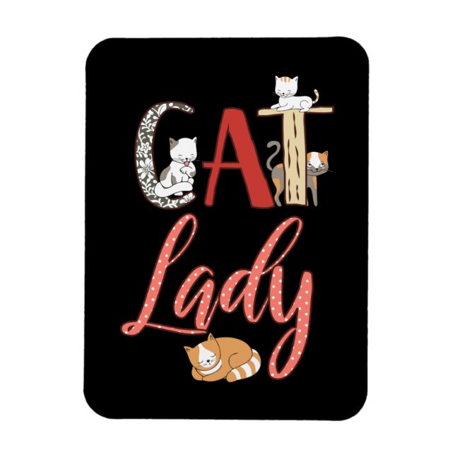Cats - Cat Lady Cat Lover Magnet (Vertical)