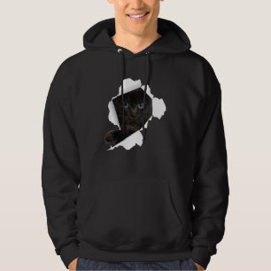Cats Cats Blackcats Torn Cloth Kitten Hoodie