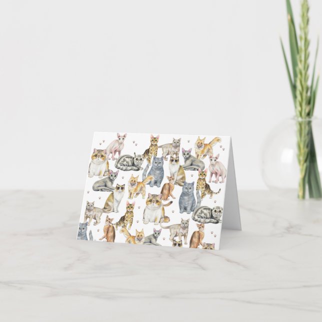 Cats Cats Cats Thank You Card (Front)