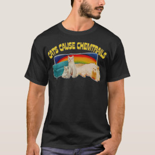 Cats Cause Chemtrails Retro Catl Lover Conspiracy  T-Shirt