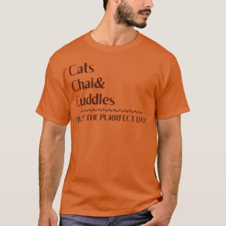 Cats Chai Cuddleshe Purrfect Day retro T-Shirt