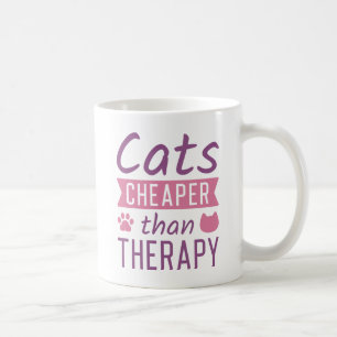Cats Cheaper Than Therapy Coffee Mug