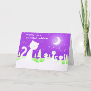 Cats christmas choir - greeting card