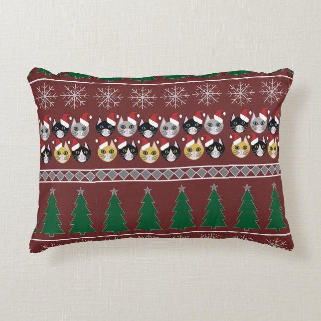 Cats Christmas  Decorative Cushion (Front)