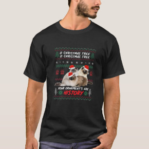 Cats Christmas Funny Ornaments Birman Lovers T-Shirt