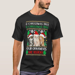 Cats Christmas Ornaments Pajama Family Matching 1 T-Shirt