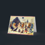 Cat's Christmas Party, Louis Wain Holiday Card<br><div class="desc">*You can customise the background of this item freely using "Edit Design". Louis Wain (5 August 1860 – 4 July 1939) was an English artiste known for his drawings, which consistently featured anthropomorphised large-eyed cats and kittens. In his later years he may have suffered from schizophrenia (although this claim is disputed), which, according to some psychiatrists, can be seen...</div>