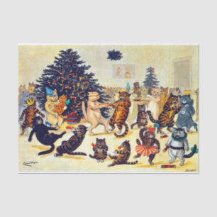 Cat's Christmas Party, Louis Wain Tissue Paper