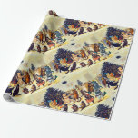 Cat's Christmas Party, Louis Wain Wrapping Paper<br><div class="desc">Louis Wain (5 August 1860 – 4 July 1939) was an English artiste known for his drawings,  which consistently featured anthropomorphised large-eyed cats and kittens. In his later years he may have suffered from schizophrenia (although this claim is disputed),  which,  according to some psychiatrists,  can be seen in his works. Quote:Wikipedia</div>