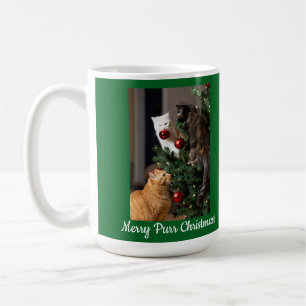 Cats Christmas Tree, Image Names Text, Customize, Coffee Mug
