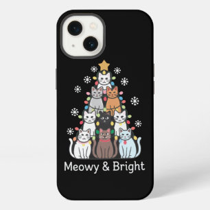 Cats Christmas Tree Meowy Bright Cute Xmas iPhone 13 Case