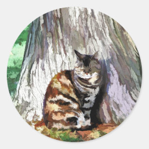 CATS CLASSIC ROUND STICKER