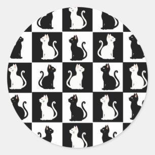 cats classic round sticker
